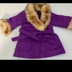 Ag Doll JuliesPurple Coat with Faux Fur Trim